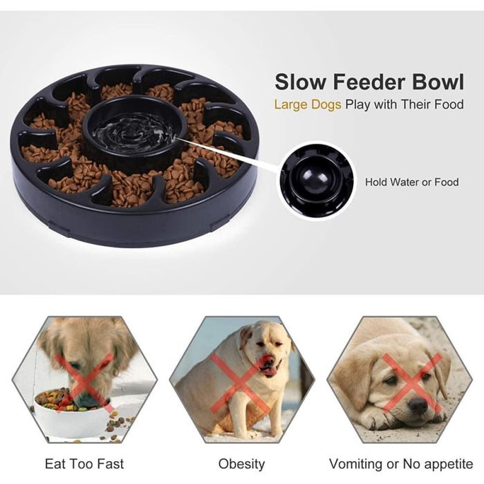 Durable Eco-friendly Slow Feeding Pet Bowl For Small Medium