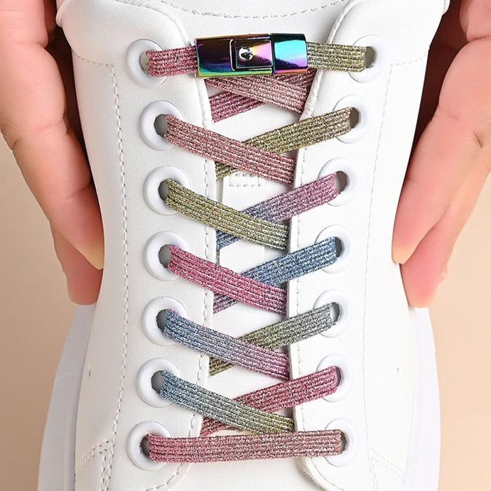 Easy Lock Shoelaces No Ties Colourful And Elastic