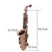 Eb E-flat Alto Saxophone Sax Red Bronze Bend Abalone Shell