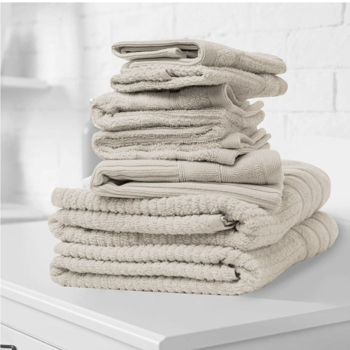 Eden Egyptian Cotton 600gsm 8 Piece Luxury Bath Towels Set