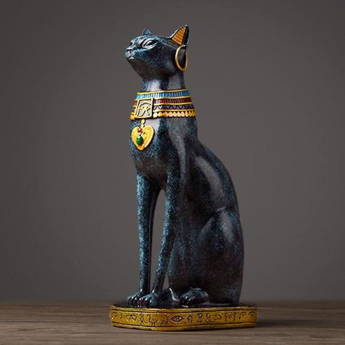 Egyptian Cat Vintage Baster Goddess God Pharaoh Figurine