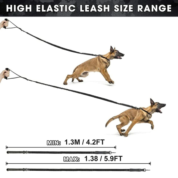 Elastic Bungee Dog Leash Lead Heavy Duty Ergonomic Padded