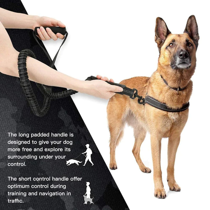 Elastic Bungee Dog Leash Lead Heavy Duty Ergonomic Padded