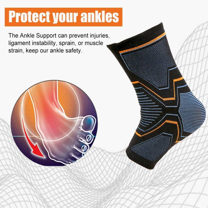 Elastic Knitted Ankle Brace Sleeves For Cycling Yoga