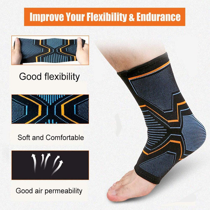 Elastic Knitted Ankle Brace Sleeves For Cycling Yoga