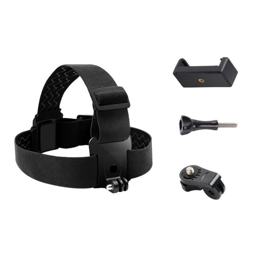 Elastic Mount Belt Adjustable Head Strap With Phone Clamp