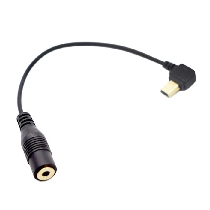 Elbow 10 Pin Mic Adapter Cable For Gopro Hero4/3 /3 16.5cm