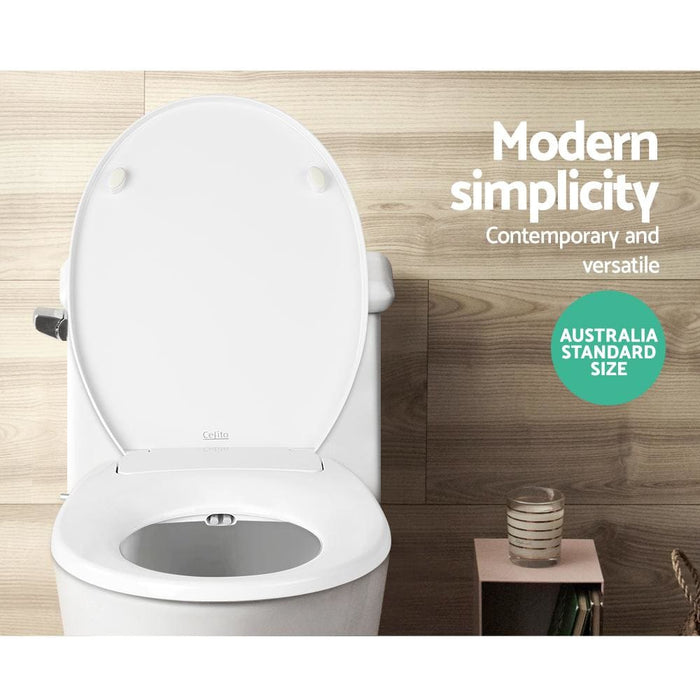 Non Electric Bidet Toilet Seat Bathroom - White