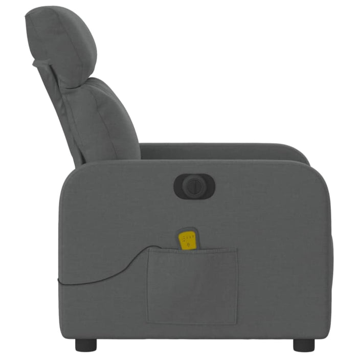 Electric Massage Recliner Chair Dark Grey Fabric Txblnli