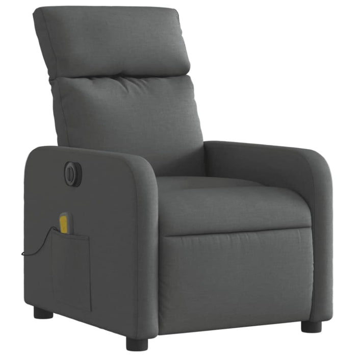 Electric Massage Recliner Chair Dark Grey Fabric Txblnli