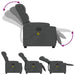 Electric Massage Recliner Chair Dark Grey Fabric Txblntk