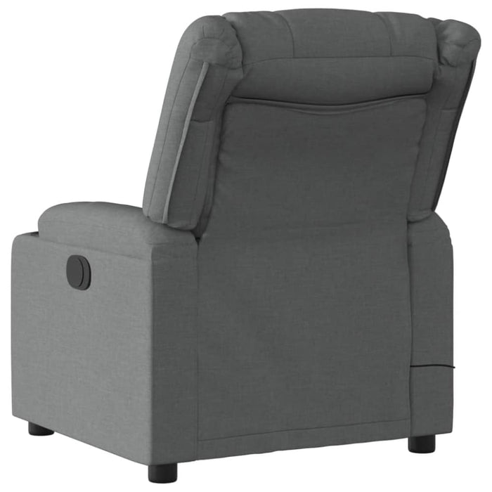 Electric Massage Recliner Chair Dark Grey Fabric Txblntk