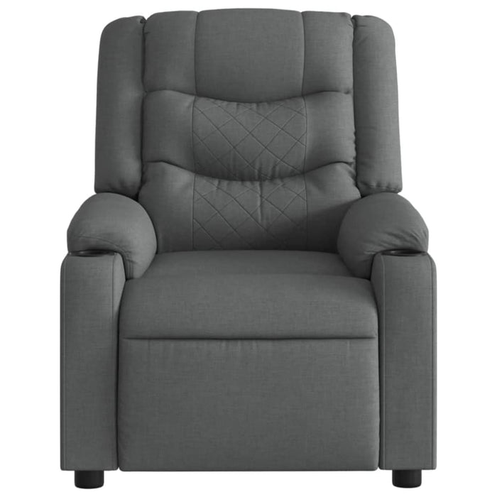 Electric Massage Recliner Chair Dark Grey Fabric Txblntk