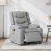 Electric Massage Recliner Chair Light Grey Fabric Txblntn