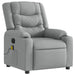 Electric Massage Recliner Chair Light Grey Fabric Txblntn