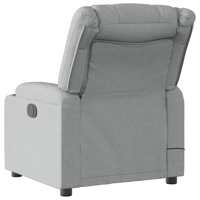 Electric Massage Recliner Chair Light Grey Fabric Txblntn