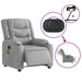 Electric Massage Recliner Chair Light Grey Fabric Txblntn