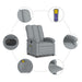 Electric Massage Recliner Chair Light Grey Fabric Txbptkx