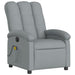 Electric Massage Recliner Chair Light Grey Fabric Txbptkx