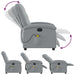 Electric Massage Recliner Chair Light Grey Fabric Txbptkx