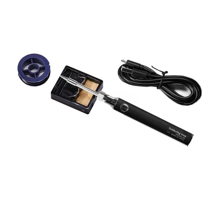 Electric Portable Usb Cordless Soldering Iron 3 Tip Kit Tool