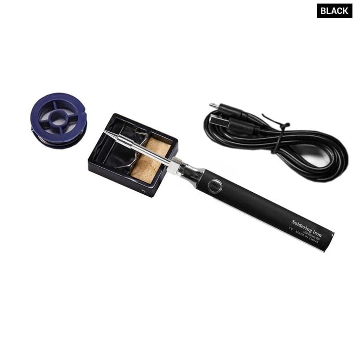 Electric Portable Usb Cordless Soldering Iron 3 Tip Kit Tool