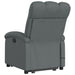 Electric Stand Up Massage Recliner Chair Dark Grey Fabric