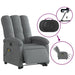 Electric Stand Up Massage Recliner Chair Dark Grey Fabric