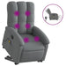 Electric Stand Up Massage Recliner Chair Dark Grey Fabric