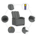 Electric Stand Up Massage Recliner Chair Dark Grey Fabric