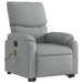 Electric Stand Up Massage Recliner Chair Light Grey Fabric