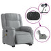 Electric Stand Up Massage Recliner Chair Light Grey Fabric