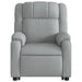 Electric Stand Up Massage Recliner Chair Light Grey Fabric