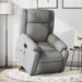 Electric Stand Up Massage Recliner Chair Light Grey Fabric