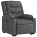 Electric Stand Up Massage Recliner Chair Dark Grey Fabric