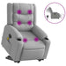 Electric Stand Up Massage Recliner Chair Light Grey Fabric