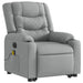 Electric Stand Up Massage Recliner Chair Light Grey Fabric