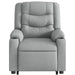 Electric Stand Up Massage Recliner Chair Light Grey Fabric