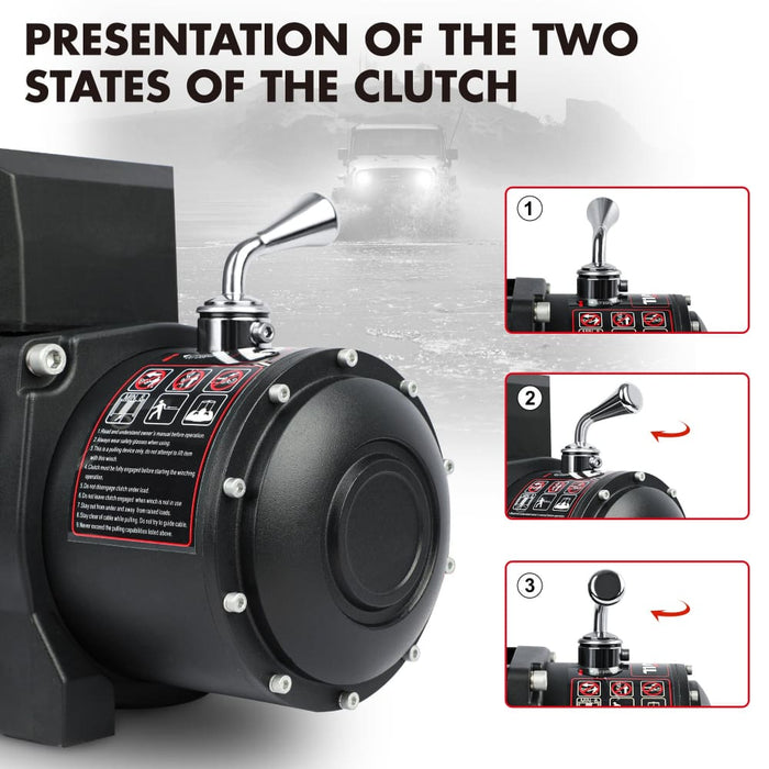 Electric Winch 12v 12000lbs/5454kg 26m Synthetic Rope