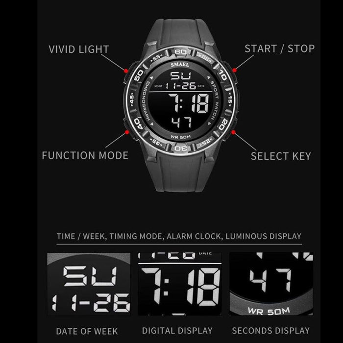 Electronic Led Digital Men’s Watch