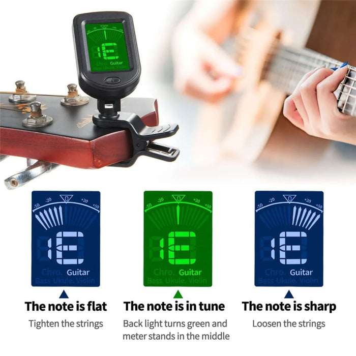 Electronic Tuner For Guitar Bass All Instruments Clip