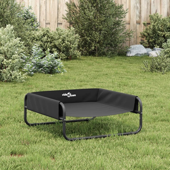 Elevated Dog Bed Anthracite Oxford Fabric And Steel Oixlbo