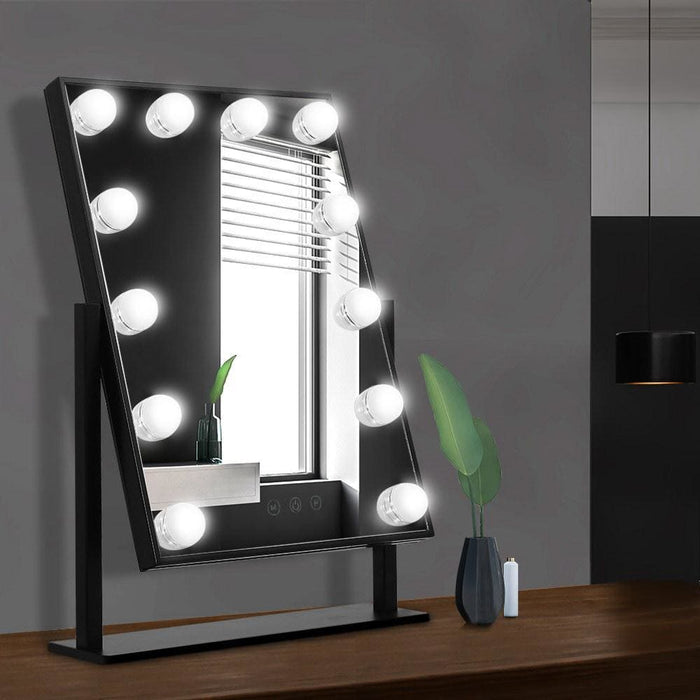 Goslash Picks Embellir Led Standing Makeup Mirror - Black