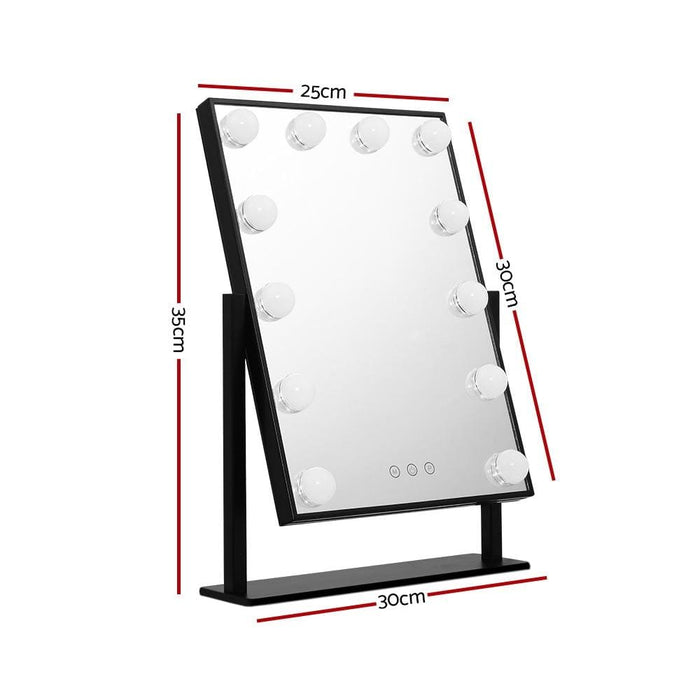 Goslash Picks Embellir Led Standing Makeup Mirror - Black