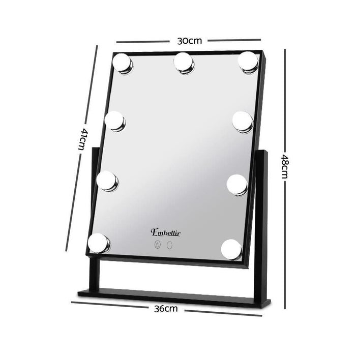 Embellir Led Standing Makeup Mirror - Black