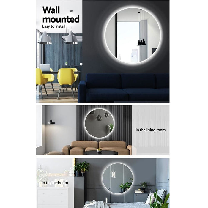 Embellir Led Wall Mirror Bathroom Light 80cm Decor Round