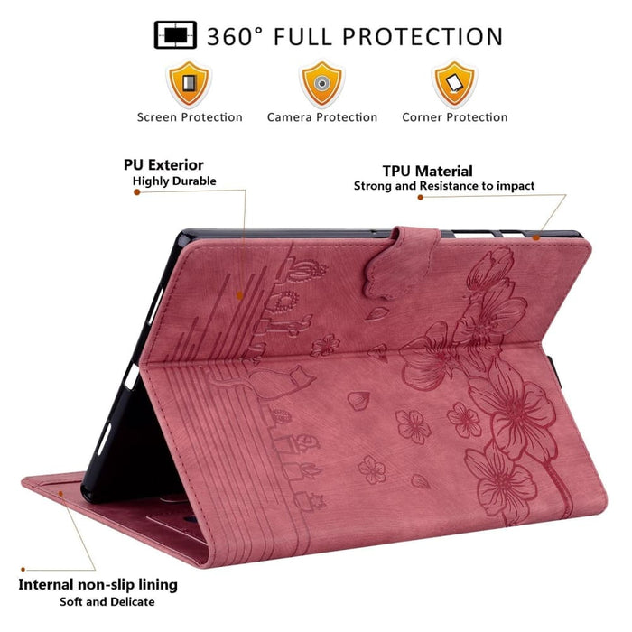 Embossed Cartoon Cat Leather Tablet Case For Ipad Pro 12.9