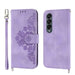 Embossed Floral Leather Phone Wallet For Samsung Galaxy z