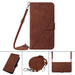 Embossed Leather Crossbody Phone Case For Samsung Galaxy z