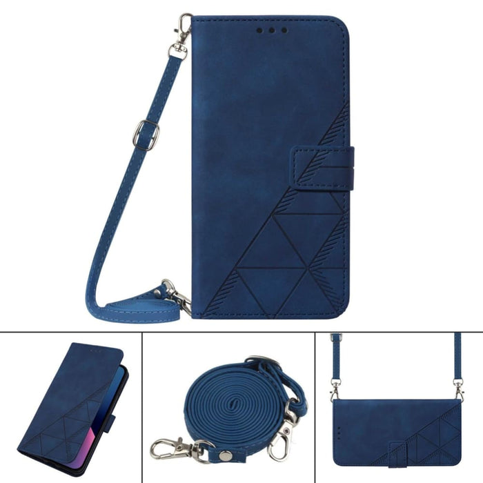 Embossed Leather Crossbody Phone Case For Samsung Galaxy z